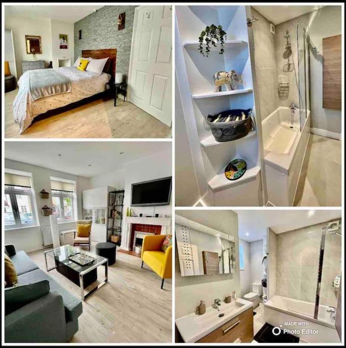 Entire 3 Bed House Weybridge Brooklands, London Villa Byfleet ภายนอก รูปภาพ