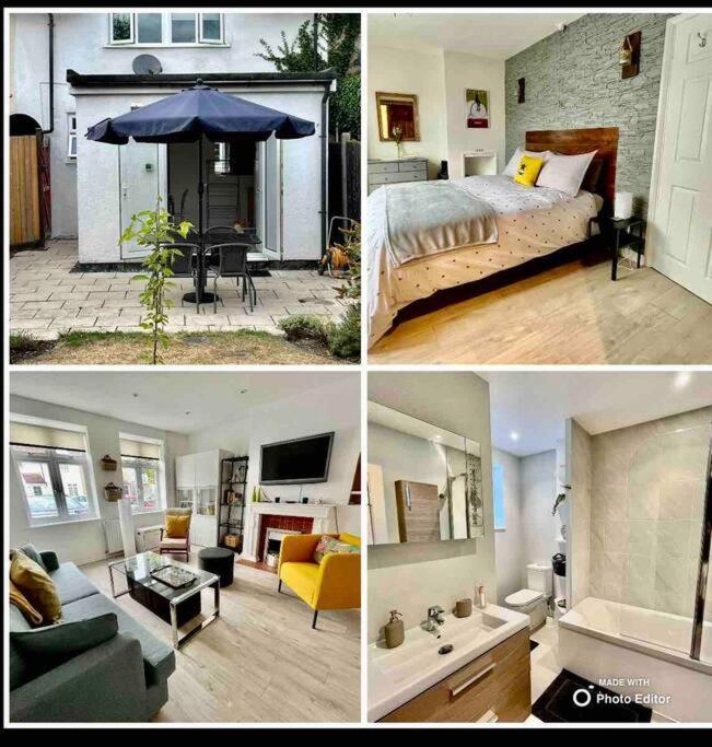Entire 3 Bed House Weybridge Brooklands, London Villa Byfleet ภายนอก รูปภาพ